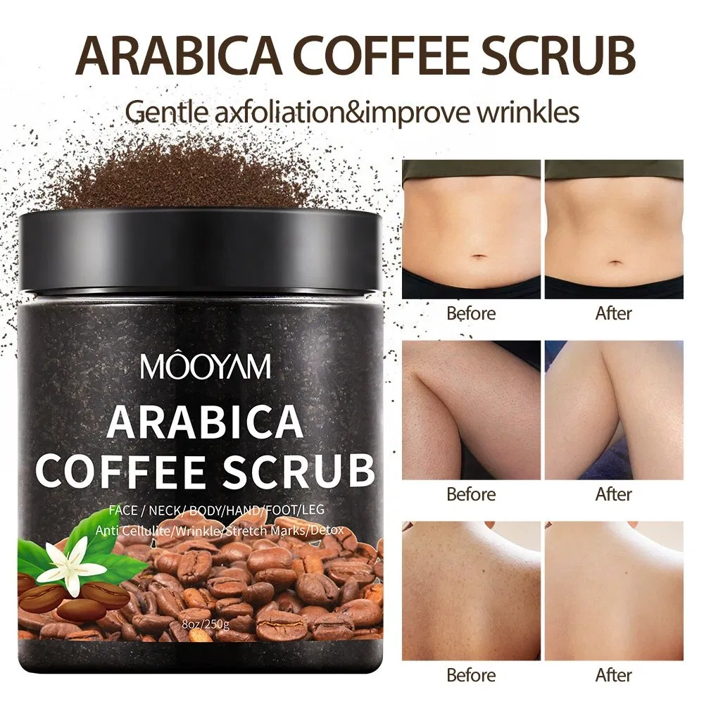 Natural Organic Coffee Scrub for Firming Lightening Exfoliating Face Body Beauty Treatment by Salon Organic Coffee Body Scrub