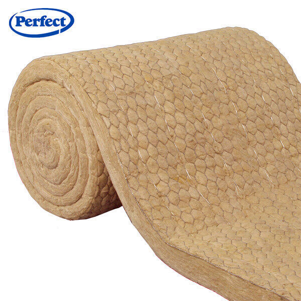Fireproof Insulation Roll Rock Mineral Wool Blanket with Wire Mesh