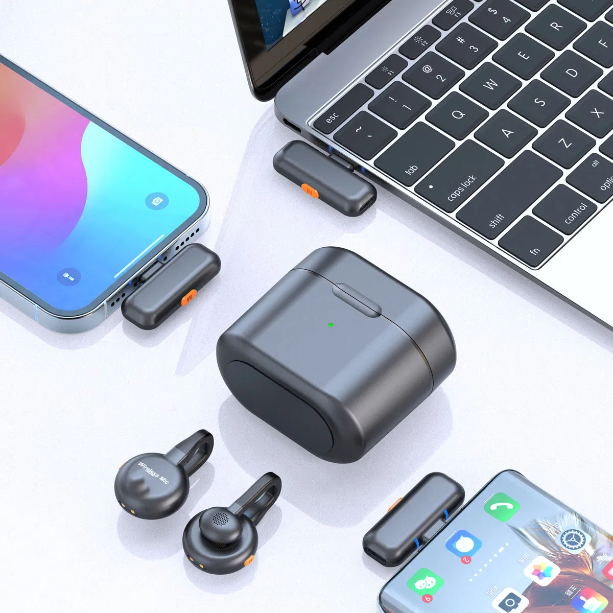 Беспроводной клипсовый микрофон с шумоподавлением