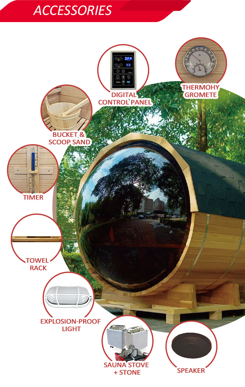 Сауна уличная деревянная на 4 человека с инфракрасным обогревом
