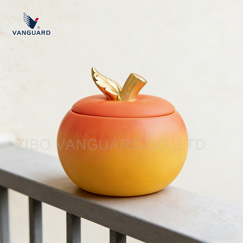 Apple Shape Ashtray Resin Keepsake Statue Custom Resin Ornament for Home Decor