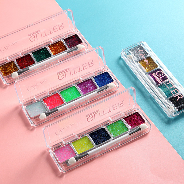 2021 New Products Wholesale 5 Colors Glitter Custom Eyeshadow Palette