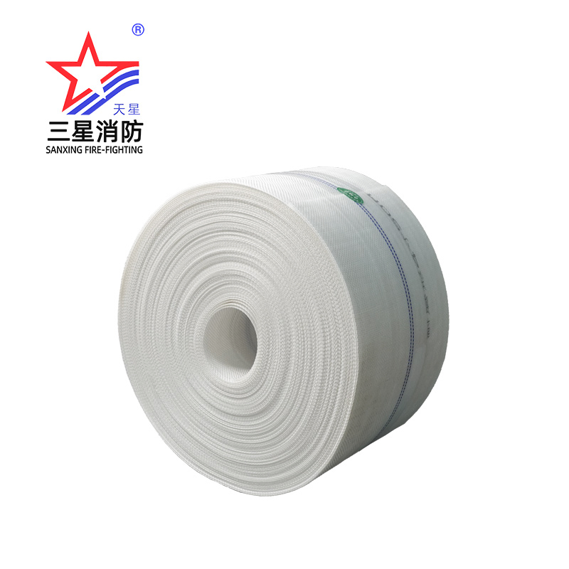 High Pressure 2 Inch Canvas Pipe for Agriculture Irrigation Watering Land Pumping Anti-Aging Anti-UV White Blcak Jaket