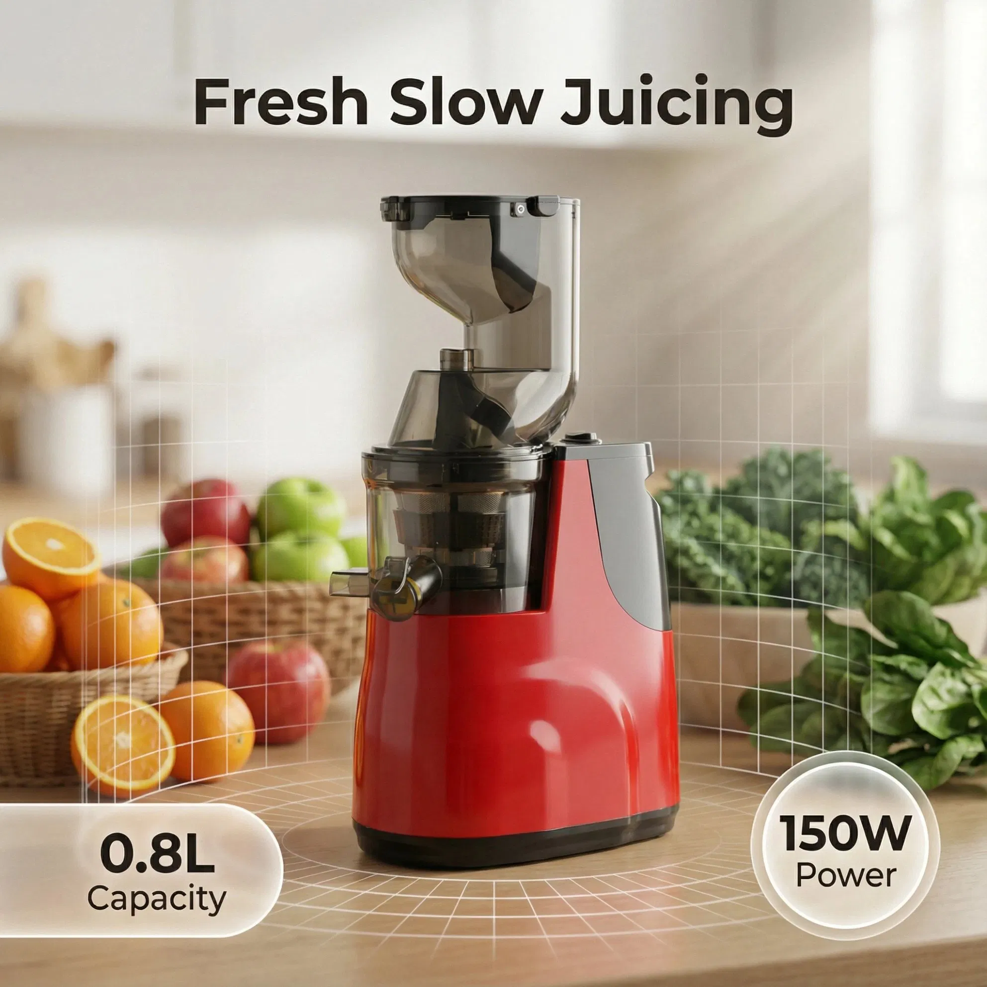 Slow Juicer with High Nutrient Retention for Fresh Juices Easy to Clean