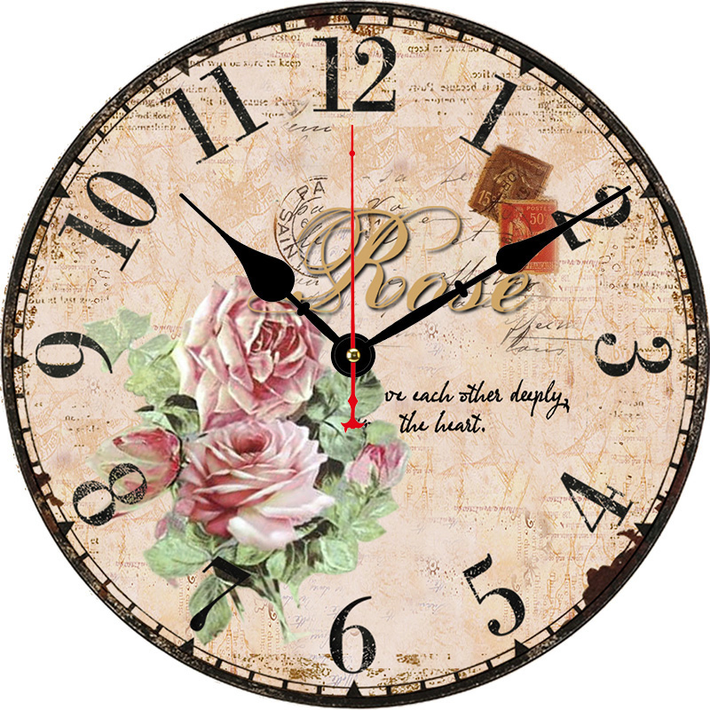 Dia 30/34/40/60cm MDF Large Promotional Gift Wood Wall Clock Silent Quartz Battery Operated Digital Alarm Clock for Kitchen/Living /Bed Room-Hlc20359