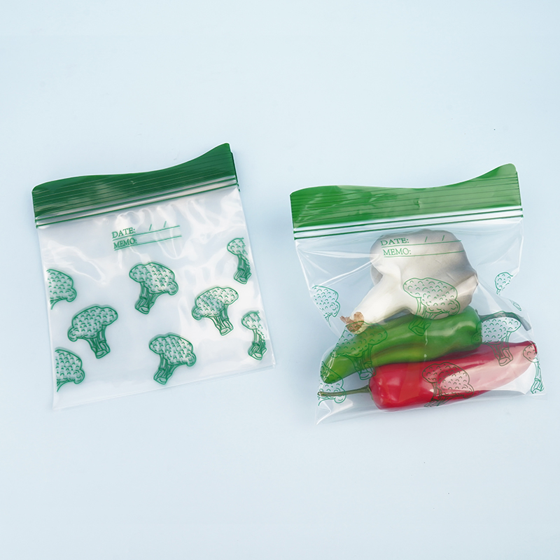 Custom Peper Fruit Freezer Microwave Zipper Packaging Ziplock Plastic Poly Bag