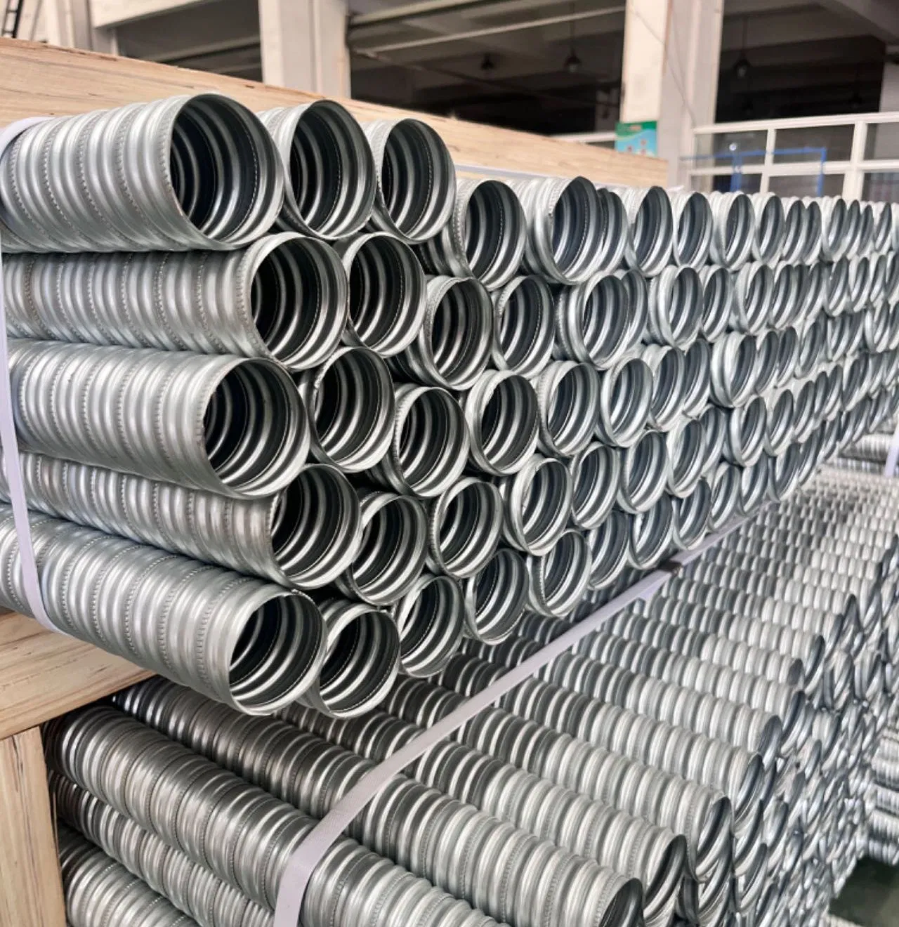 45mm Post Tension Galvanized Corrugated Round Metal Prestressed Pipe for Construction