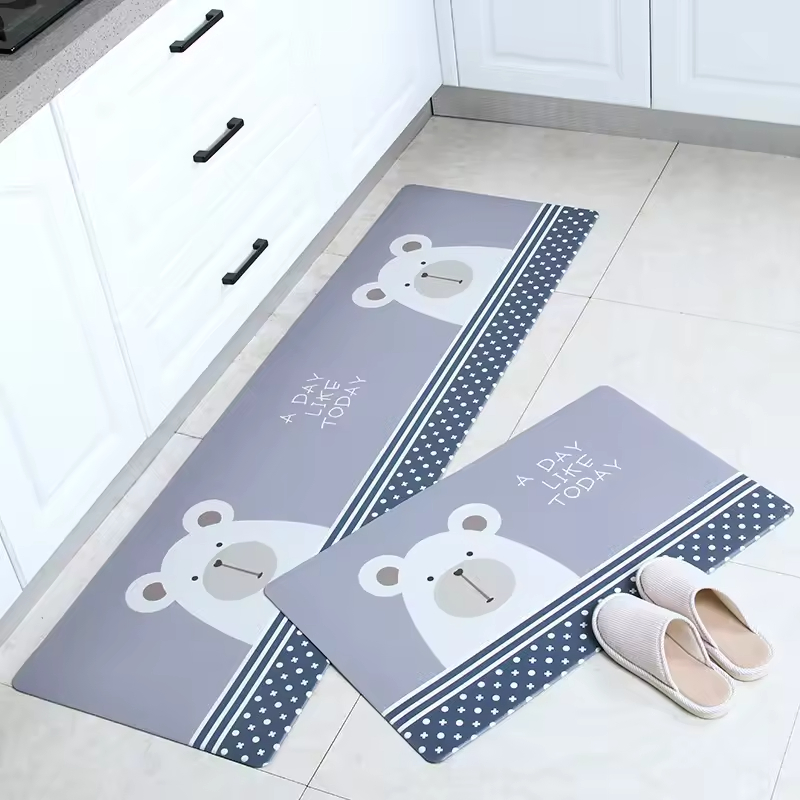 Wholesale Kitchen Rug Machine Made Modern Novelty Design Washable Cushioned Non-Slip Pet Friendly Reversible Mat