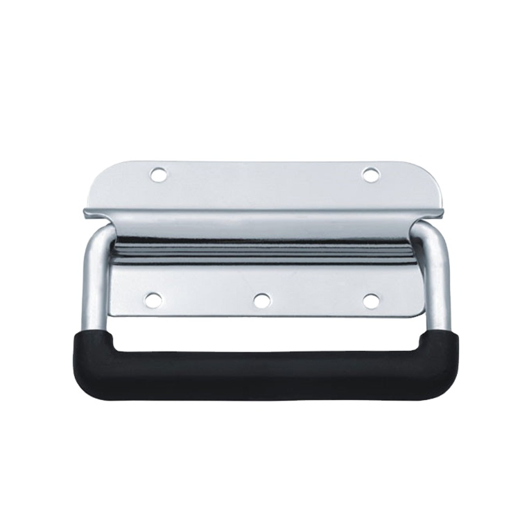 Multi-Functional Aluminum Spring Loaded Handle with Black Plastic Flight Case Handle J209
