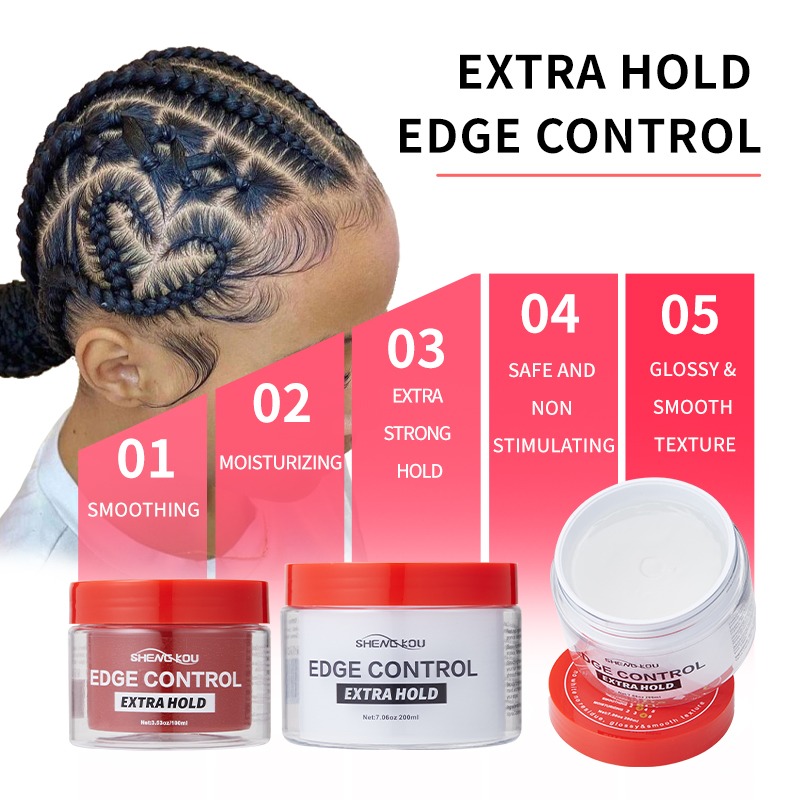 Custom Private Label Plant Ingredients Curl Defining Cream Long Lasting Styling Styling Gel Edge Control Pomade