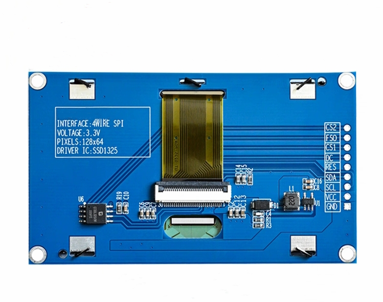 OLED дисплей 2.7 дюйма, 128x64, цветной SSD1325