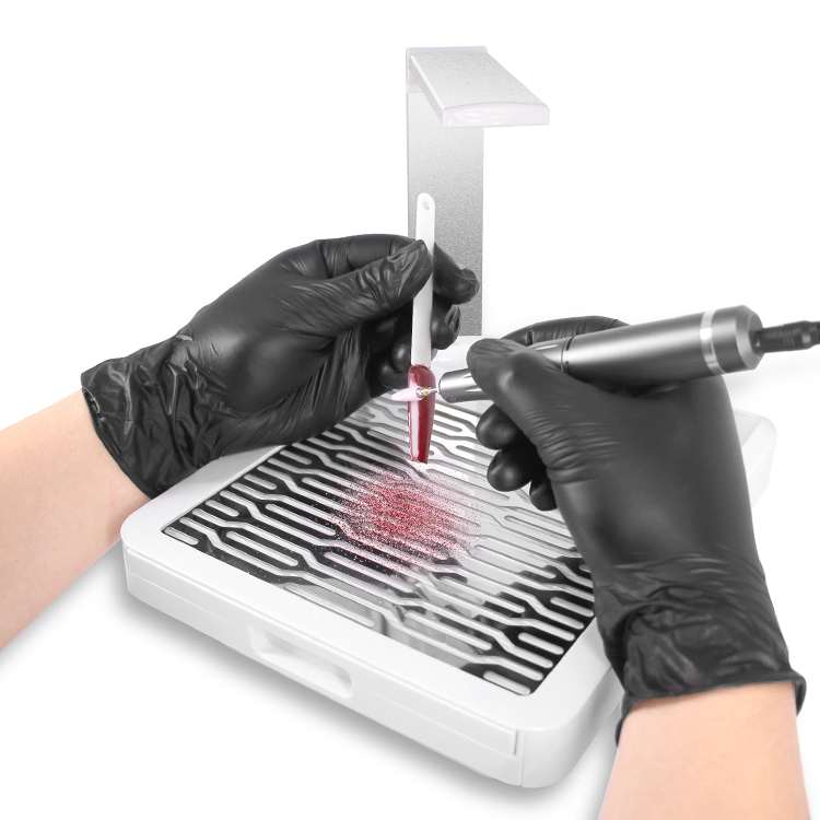Luxury Touch Screen Nail Dust Collector with Foldable Flash Cure Lamp Light for Nail Station