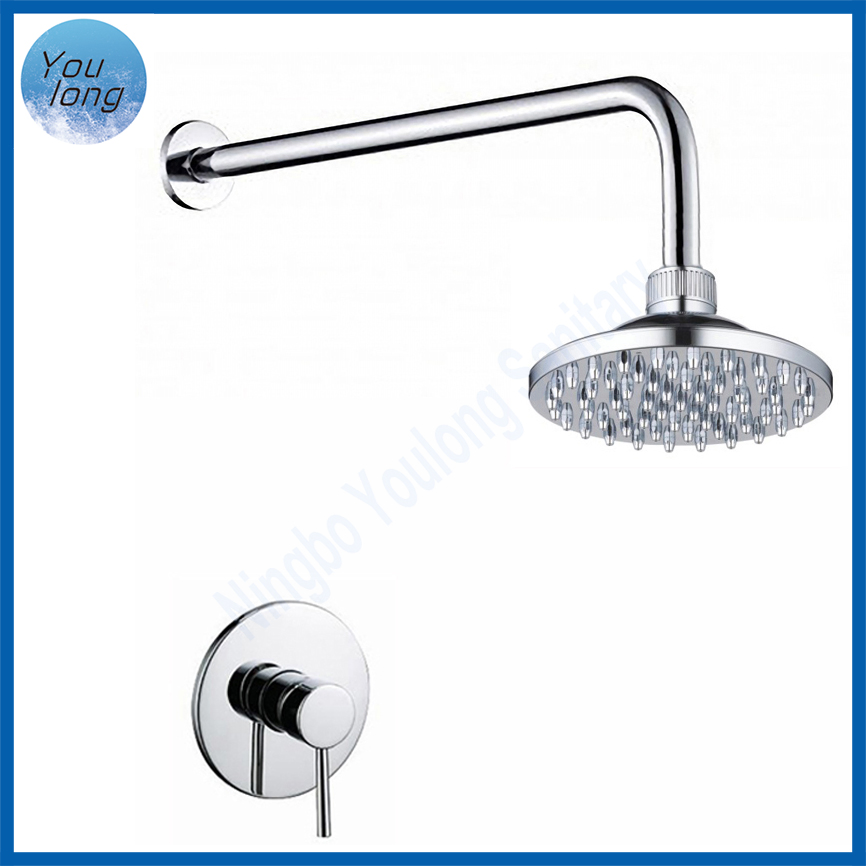 Shower System Bathroom Concealed Shower Set Wall Mounted 8 Inch Round Shower Set