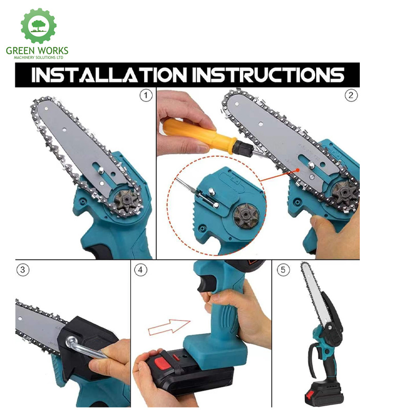 Wholesale Mini 1-Hand Lithium Cordless Electric Chainsaw for Household Use