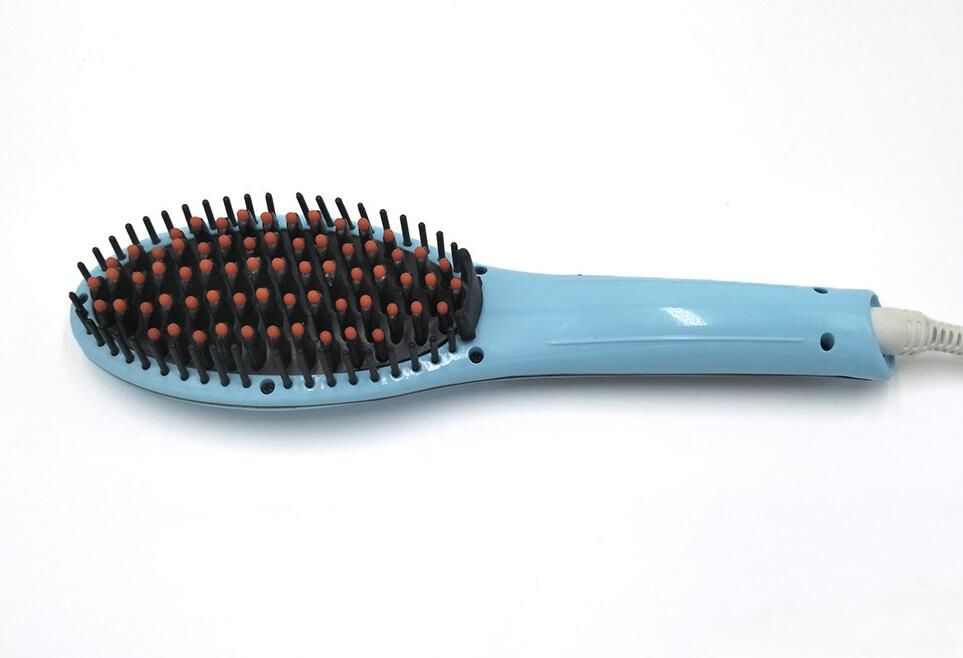Electric Ceramic Hair Straightener Brush, Massager
