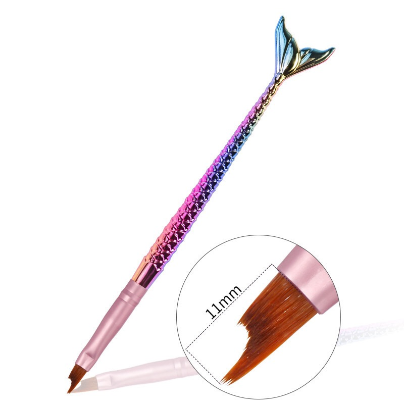 Nail Art Tools Mermaid Fish Shape Painting Drawing Gradient Nail Brush