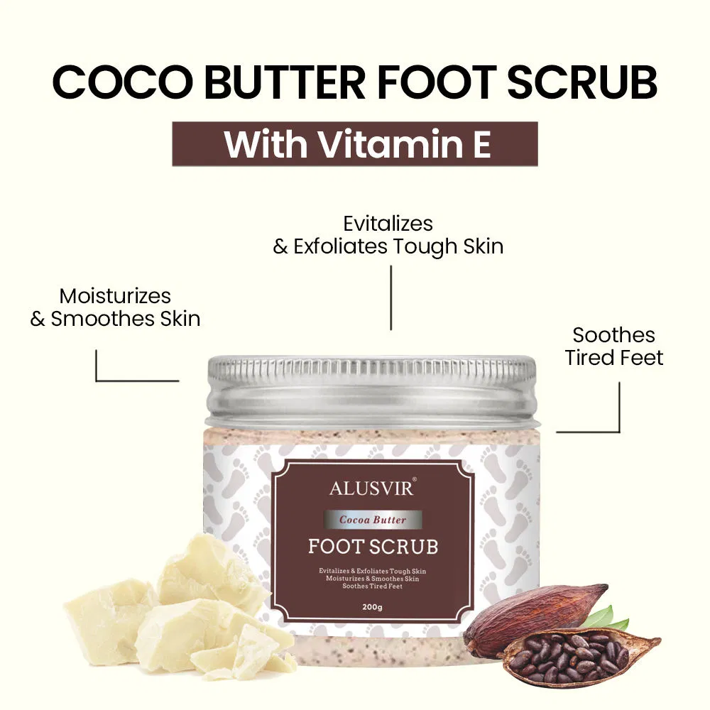 Cocoa Butter Exfoliates Tough Soothe Removal Dead Skin Foot Scrub