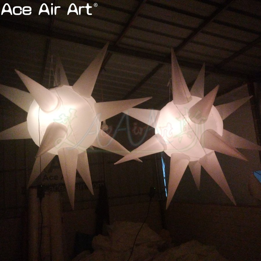 Hanging Inflatable Star Spiny Ball Decorative Thorn Ball for Parties
