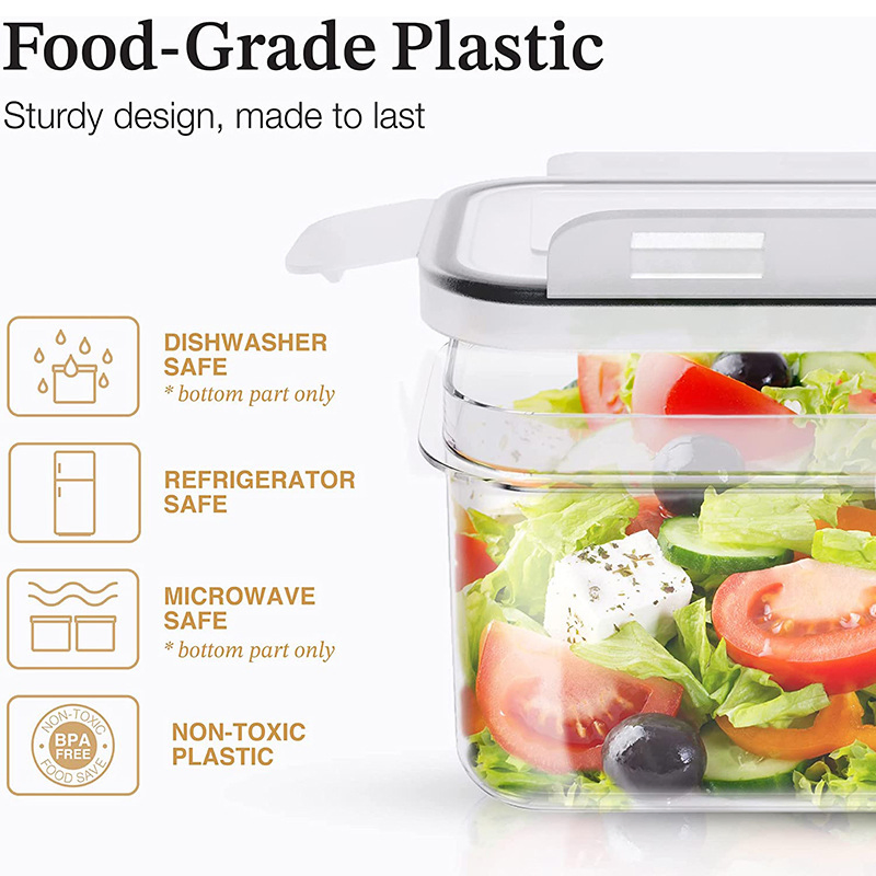 Ds-5215D Custom Clear Box 2.0L Plastic PP Containers Fruit Container Food Storage Box