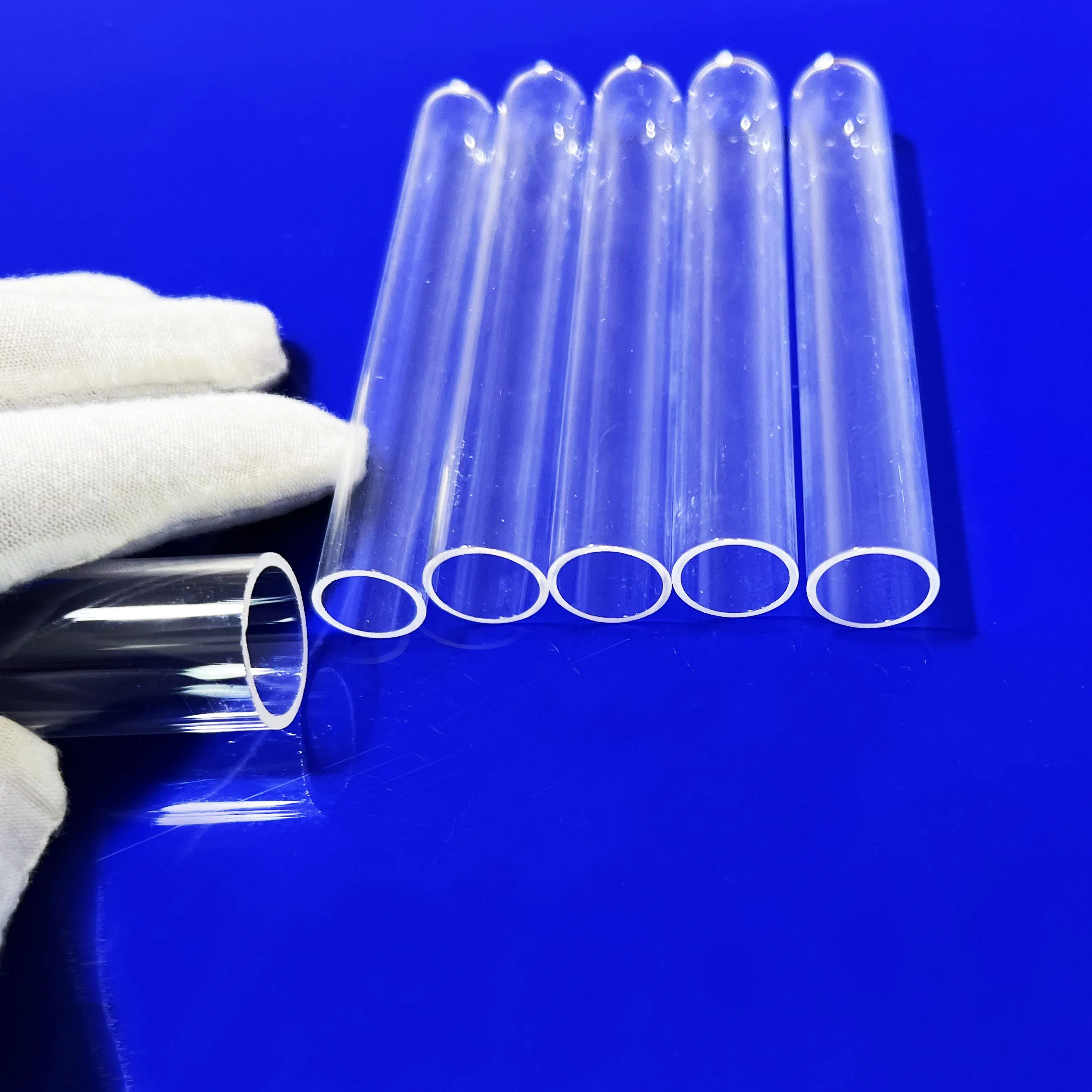 Wholesale Polished Quartz Crystal Glass Test Tube for Lab Room