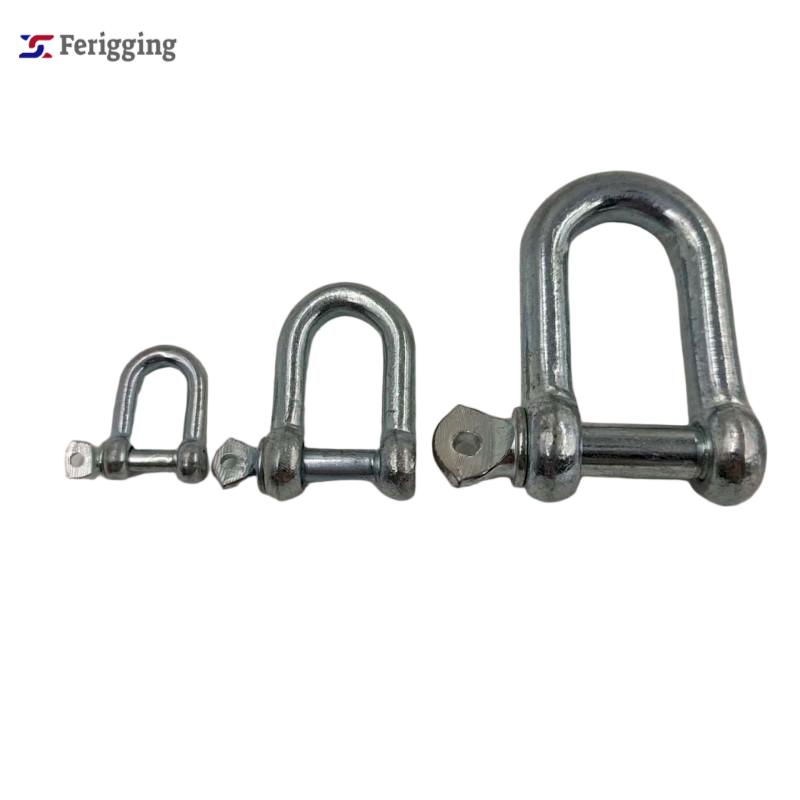 Wholesale D Shackle Galvanized Steel Bow Shackle with Screw Pin