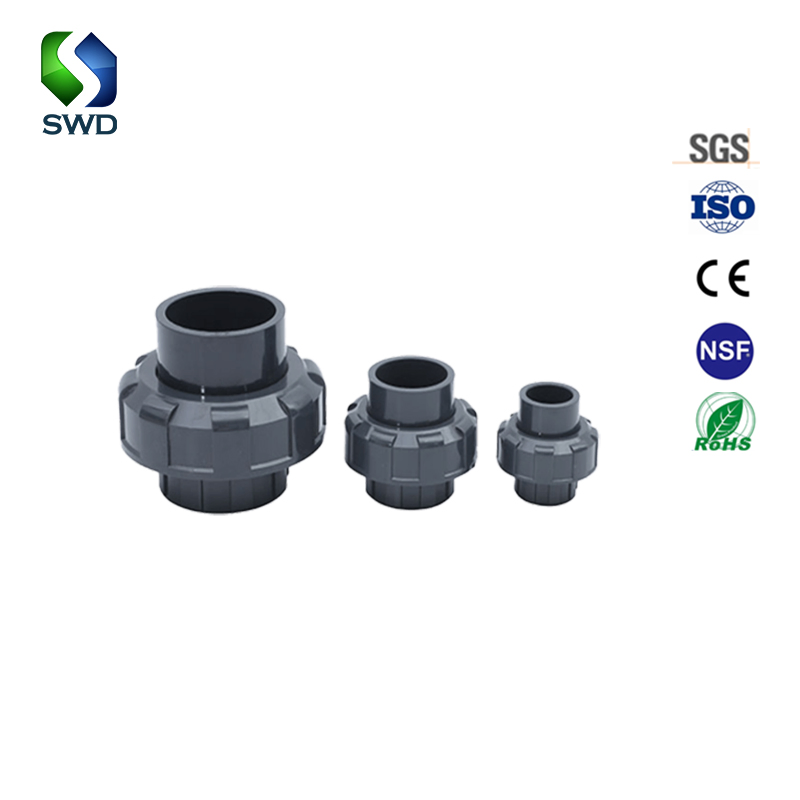 High-Quality DIN Gray Plastic UPVC Fitting for Water Supply-Union