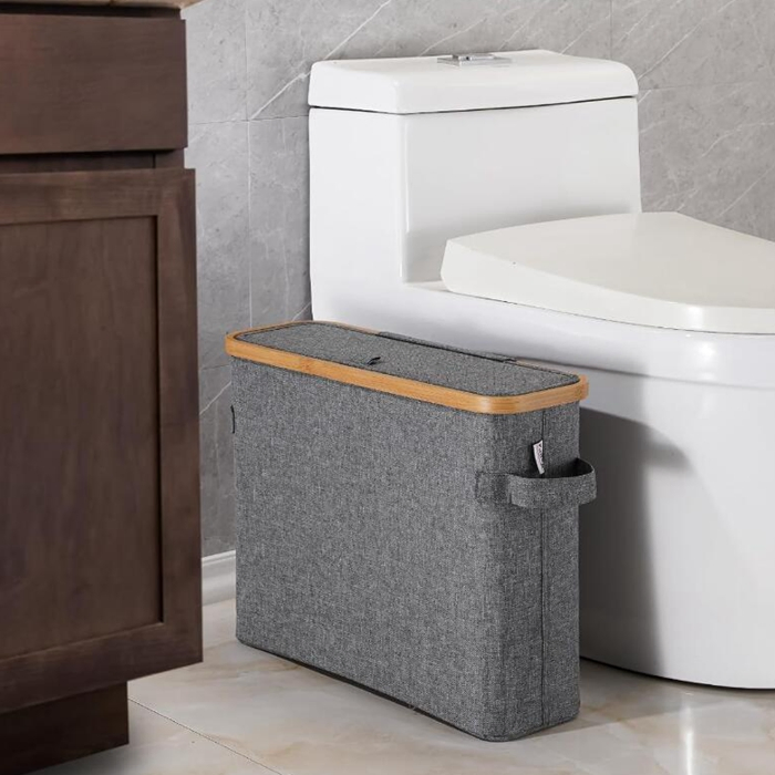 Toilet Paper Storage Box Bathroom Tissue Storage Bin with Handle