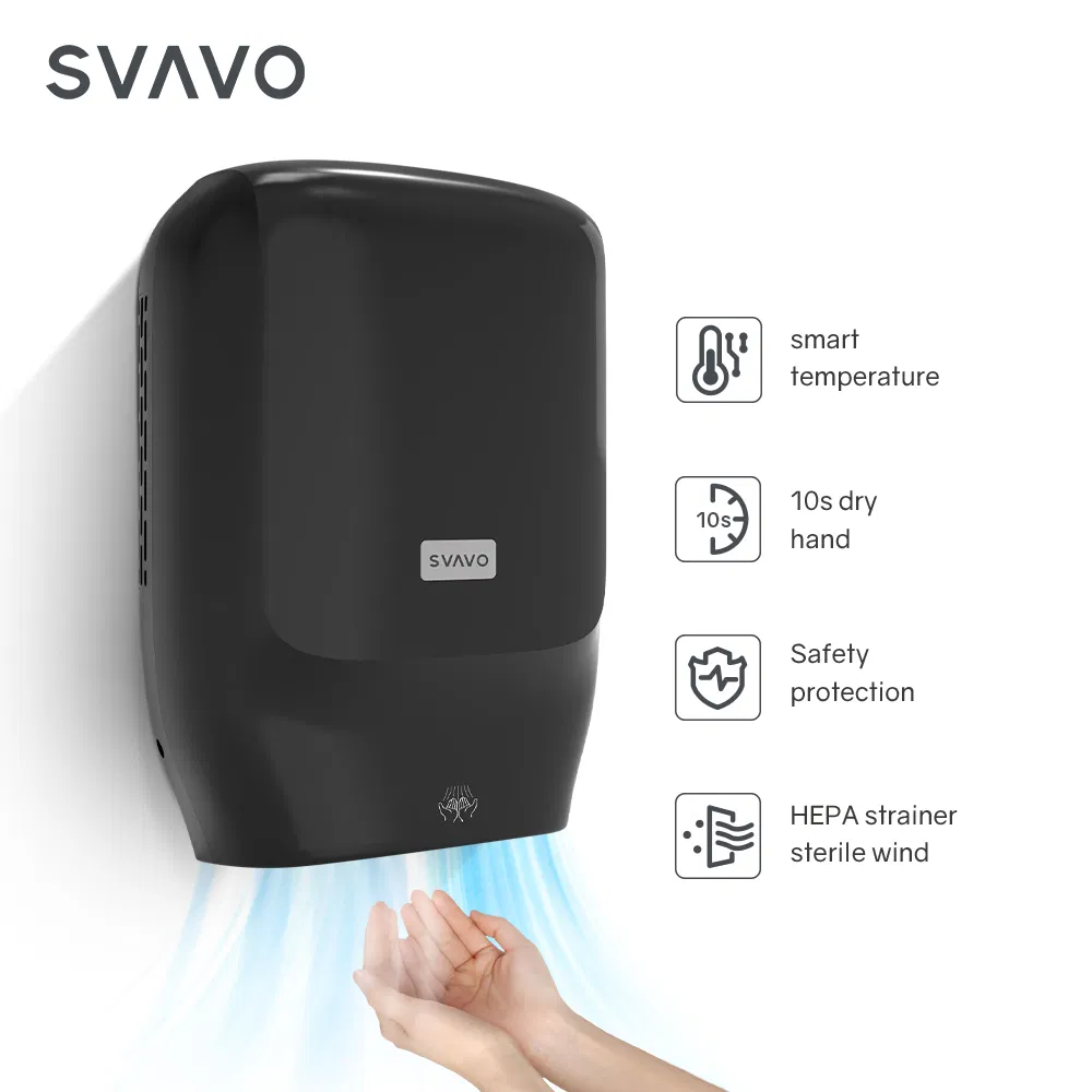 Bathroom Wall Mounted ABS Plastic Mini High Speed Hand Dryer for Toilet