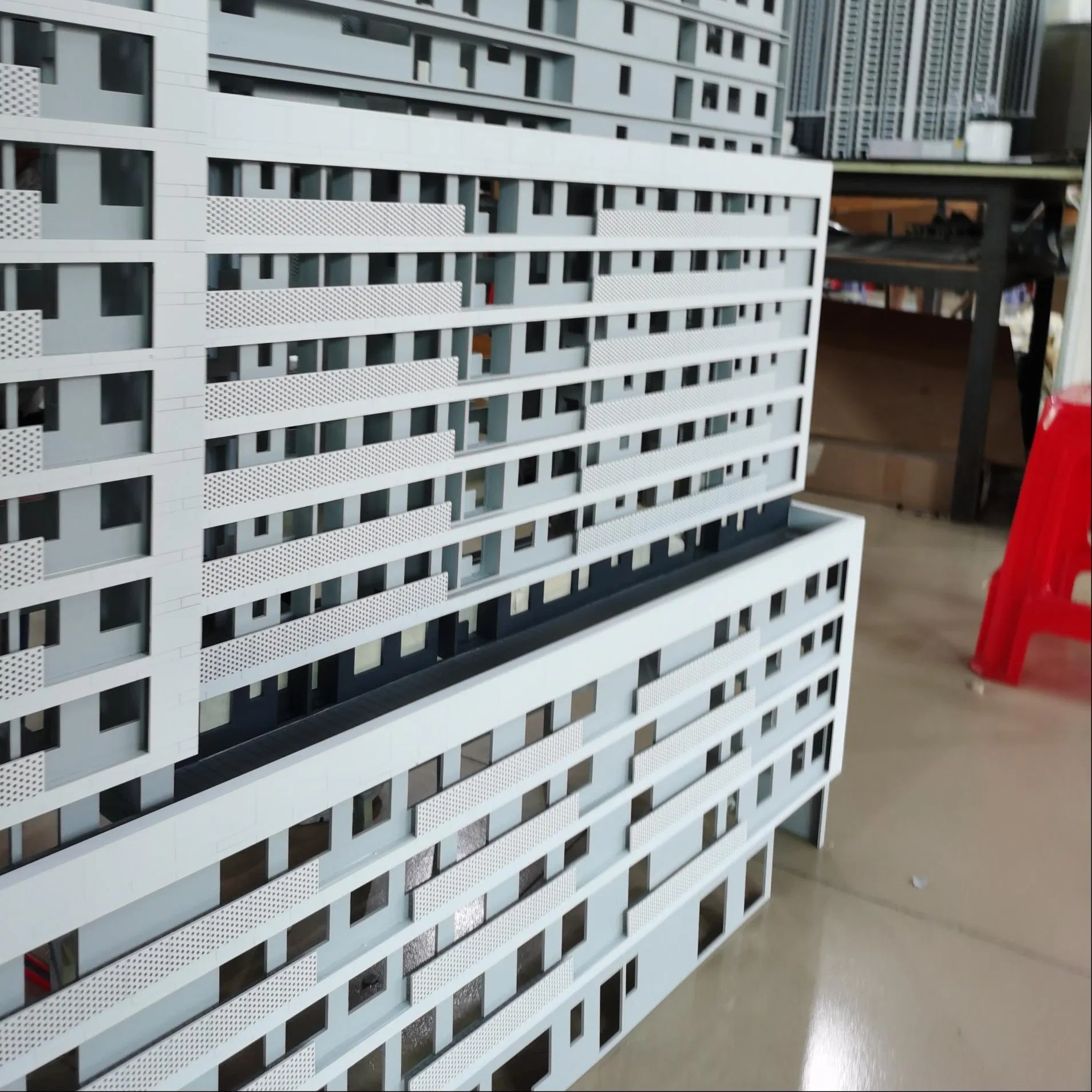 Business Model with Lighting Display, Customized Architectural Design, 3D Models