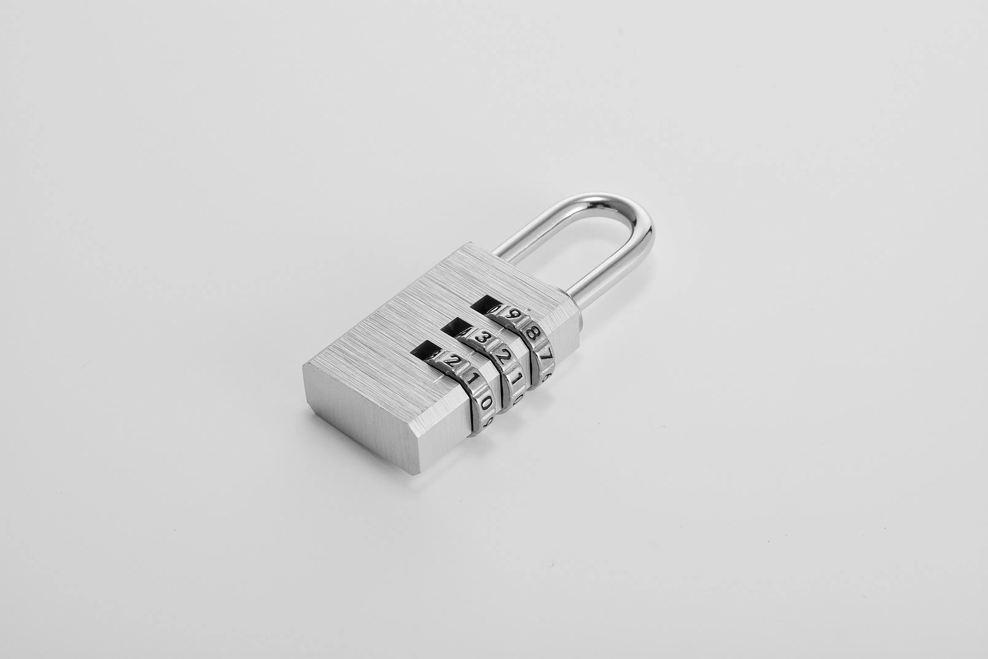 Silver Aluminium Alloy Combination Padlock 3 Digit Code Lock Safety Padlock