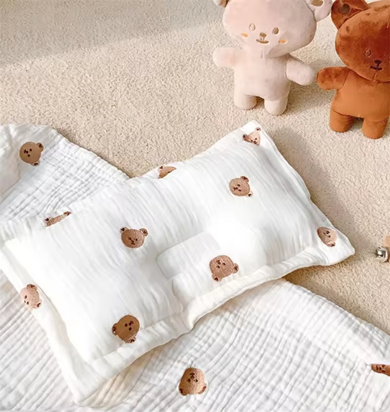 Kids Pillow with Cotton Soft Baby Pillows for Newborn Sleeping