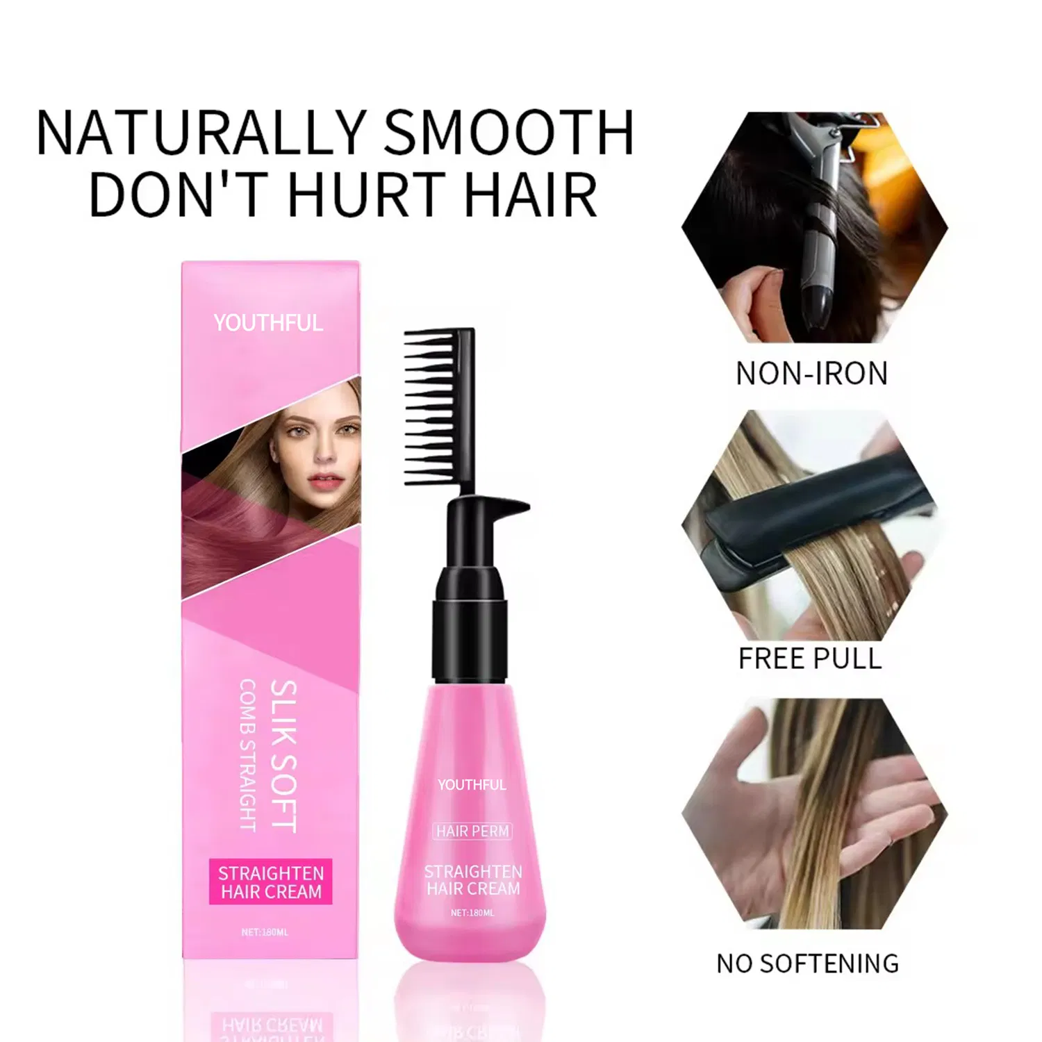 Professional Organic Natural Hair Straightening Cream
