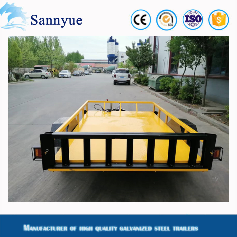 1 Ton Car Utility Flat Trailer Hot Sale Semi Trailer/Flatbed Trailer