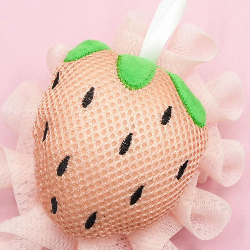 Cute Cartoon Strawberry Foaming Bath Flower