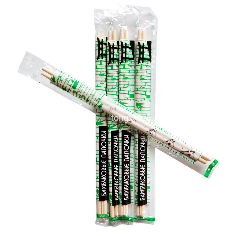 OPP Bag with Twins Disposable Bamboo Chopsticks for Chinese Restaurant