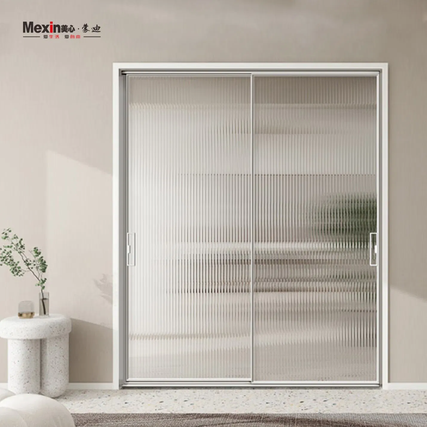 Раздвижная алюминиевая дверь для балкона с двойным остеклением