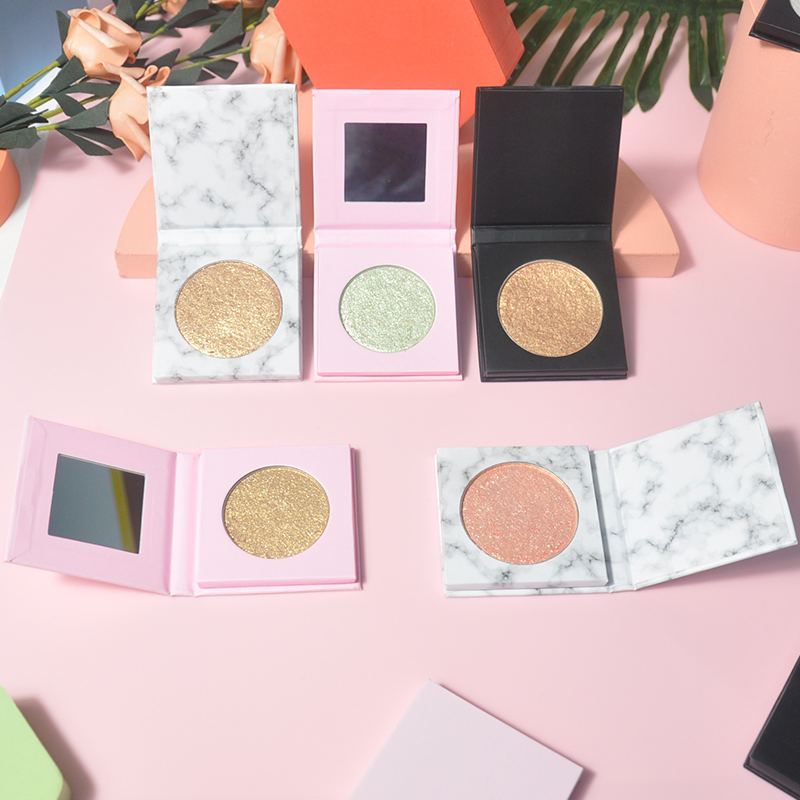 Waterproof Glitter Eyeshadow Glossy Shiny Shimmer Brighten Makeup Pressed Highlighter