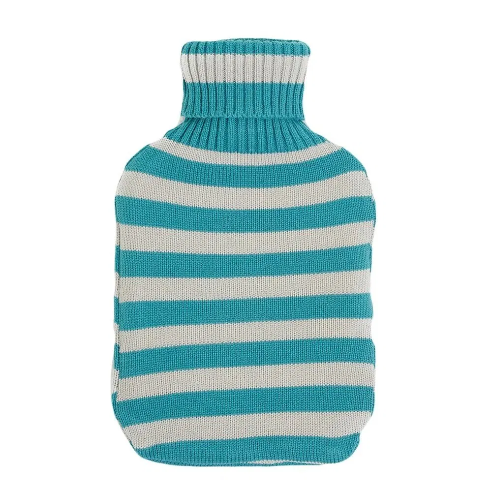 New Design Custom Reusable Washable Striped Knitted Hot Water Bag Bottle Cover for Daily Use