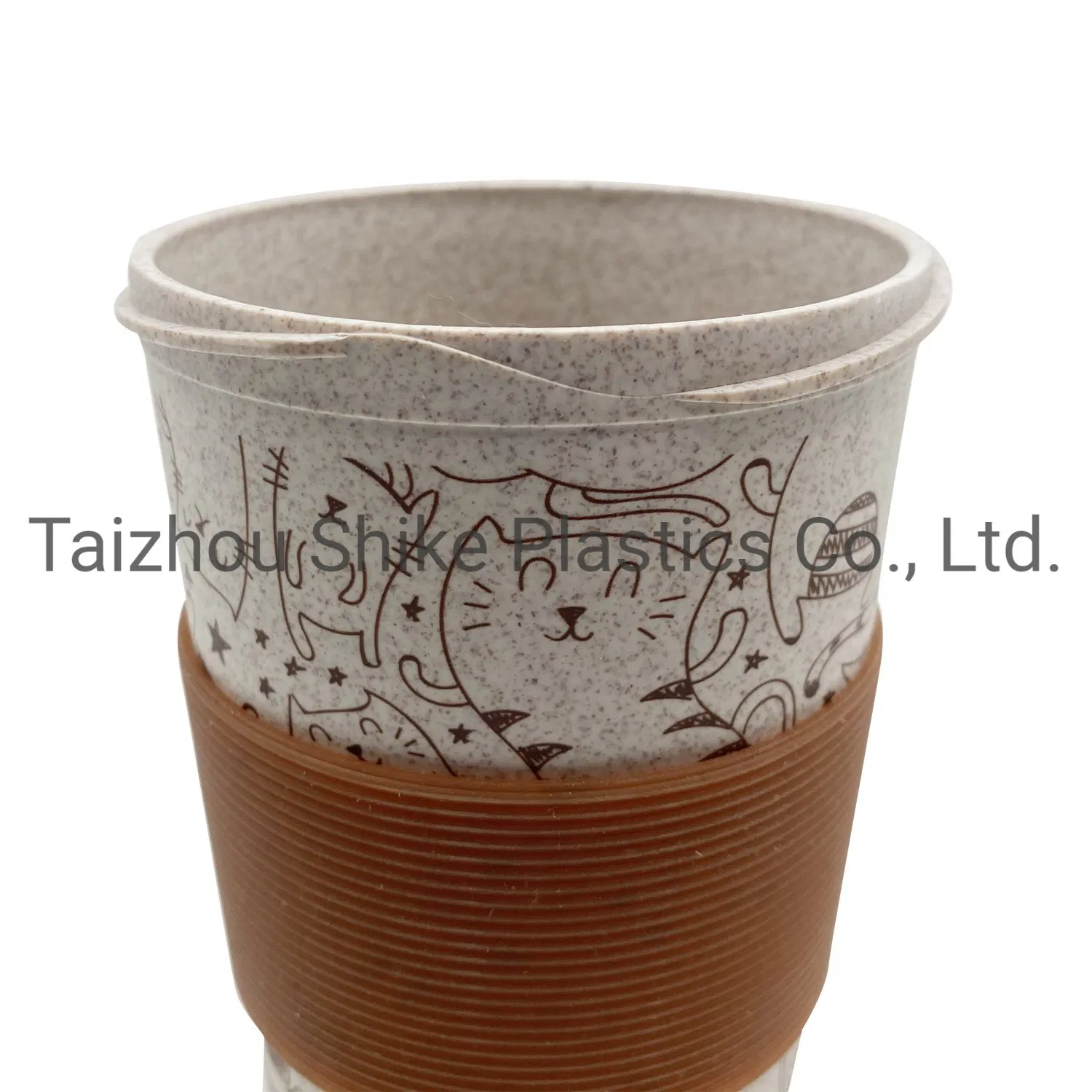 Экологичная дорожная кружка из бамбукового волокна с крышкой