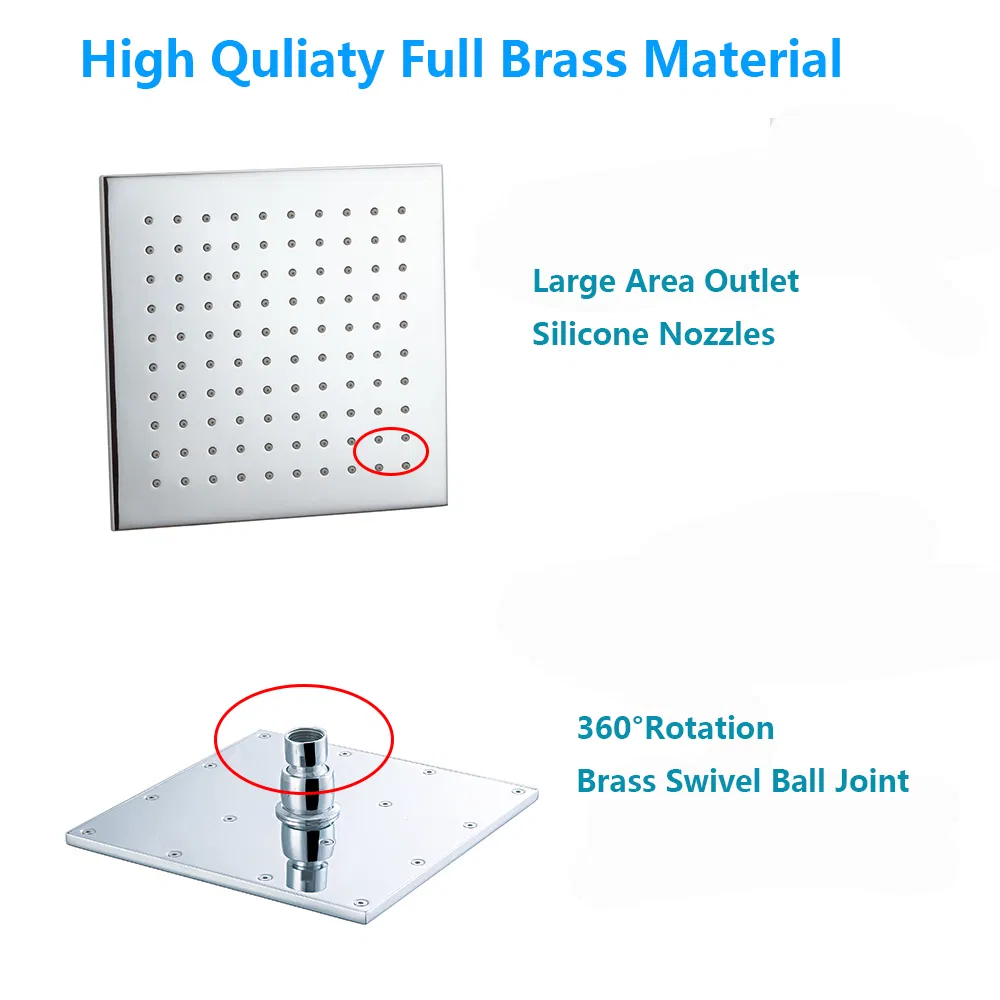 8"Brass Square Bathroom Rainfall Shower Head (DF0801)