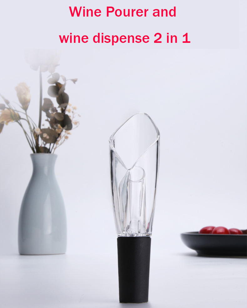 Red Wine Aerator Bottle Stopper Decanter Pourer Aerating Pour Spout Plastic Glass Wine Stopper Aerator