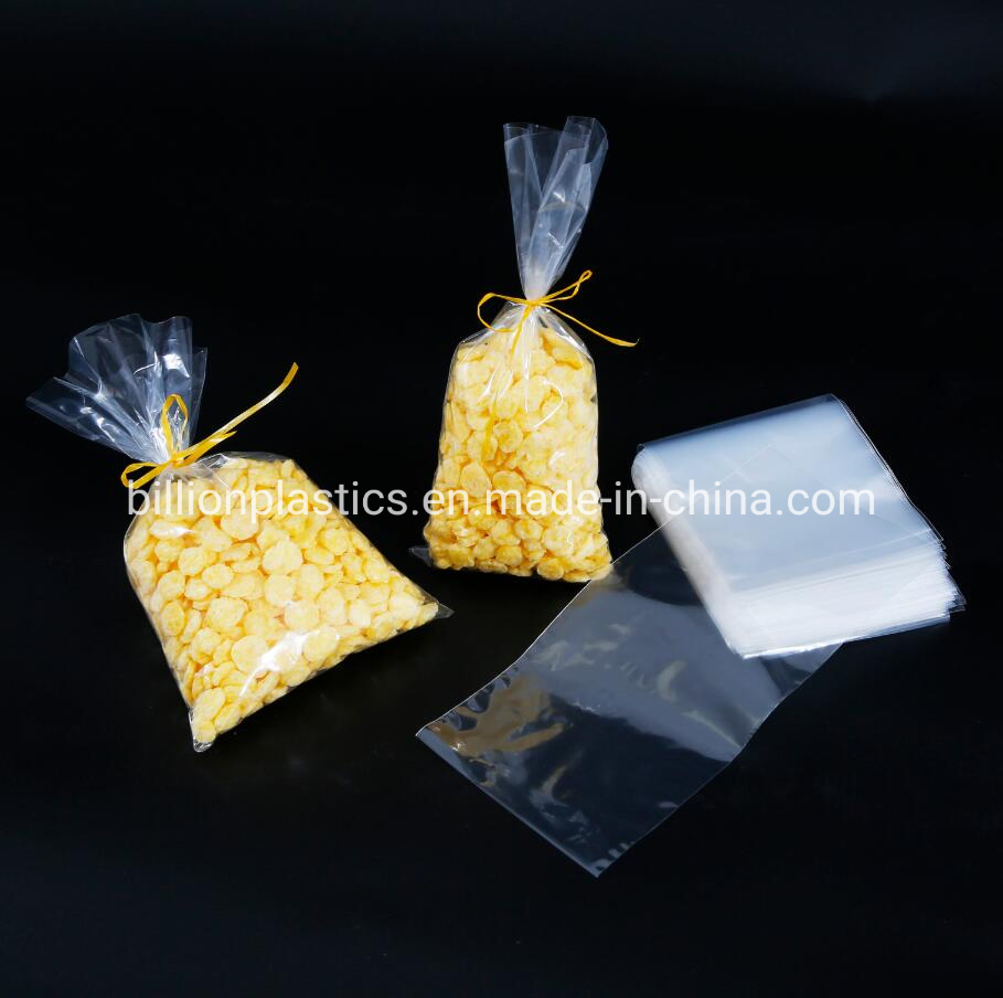 HDPE/LDPE Clear Side Sealing Plastic Bags for Food Packaging with Custom Printing