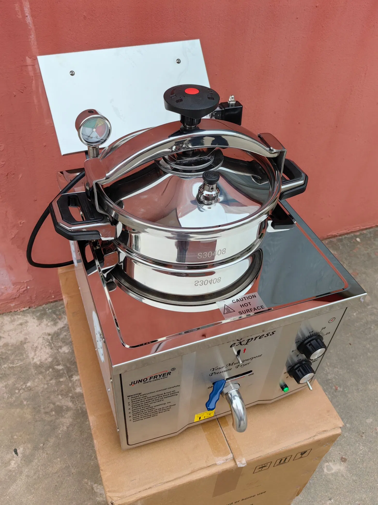 Commercial Small Counter Top Table Top Oil Fried Home Pressure Fryer