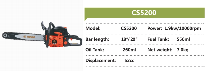 52cc Professional Chainsaw for Efficient Wood Cutting Tasks
