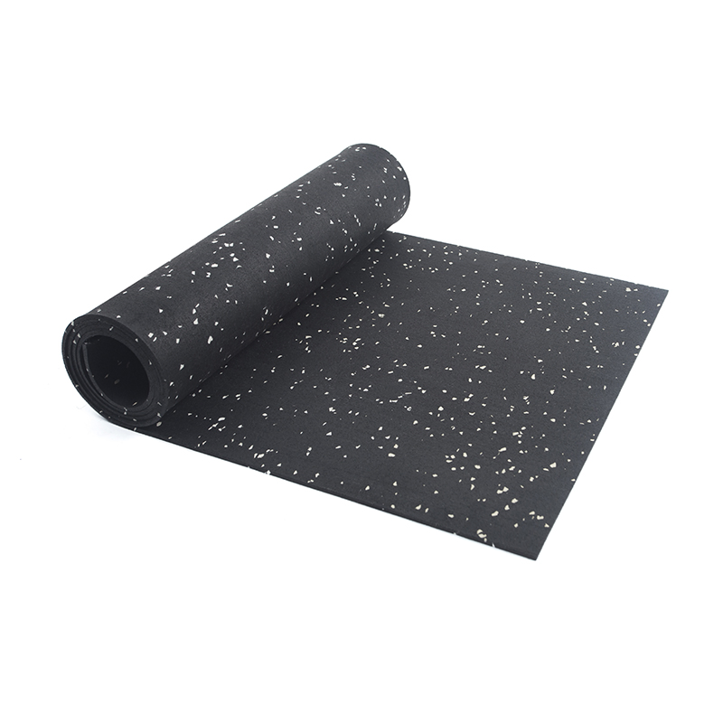 Top Quality Shock-Absorbing Rubber Gym Flooring Roll with 70% Colorful Dots Rubber Roll Anti-Slip Gym Floor Rubber Roll