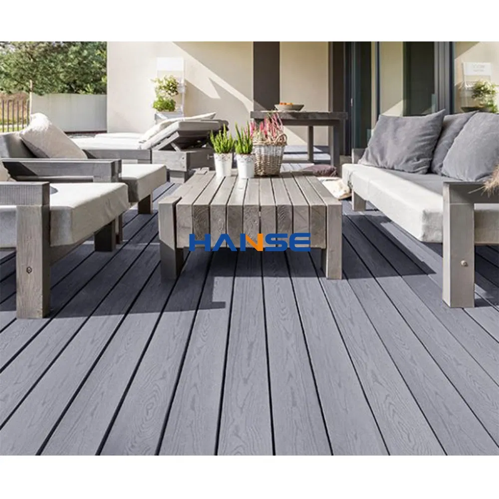 140*25mm Anti-Slip Decking Plank Crack-Resistant Outdoor WPC Floor Co-Extrusion WPC Decking Outdoor