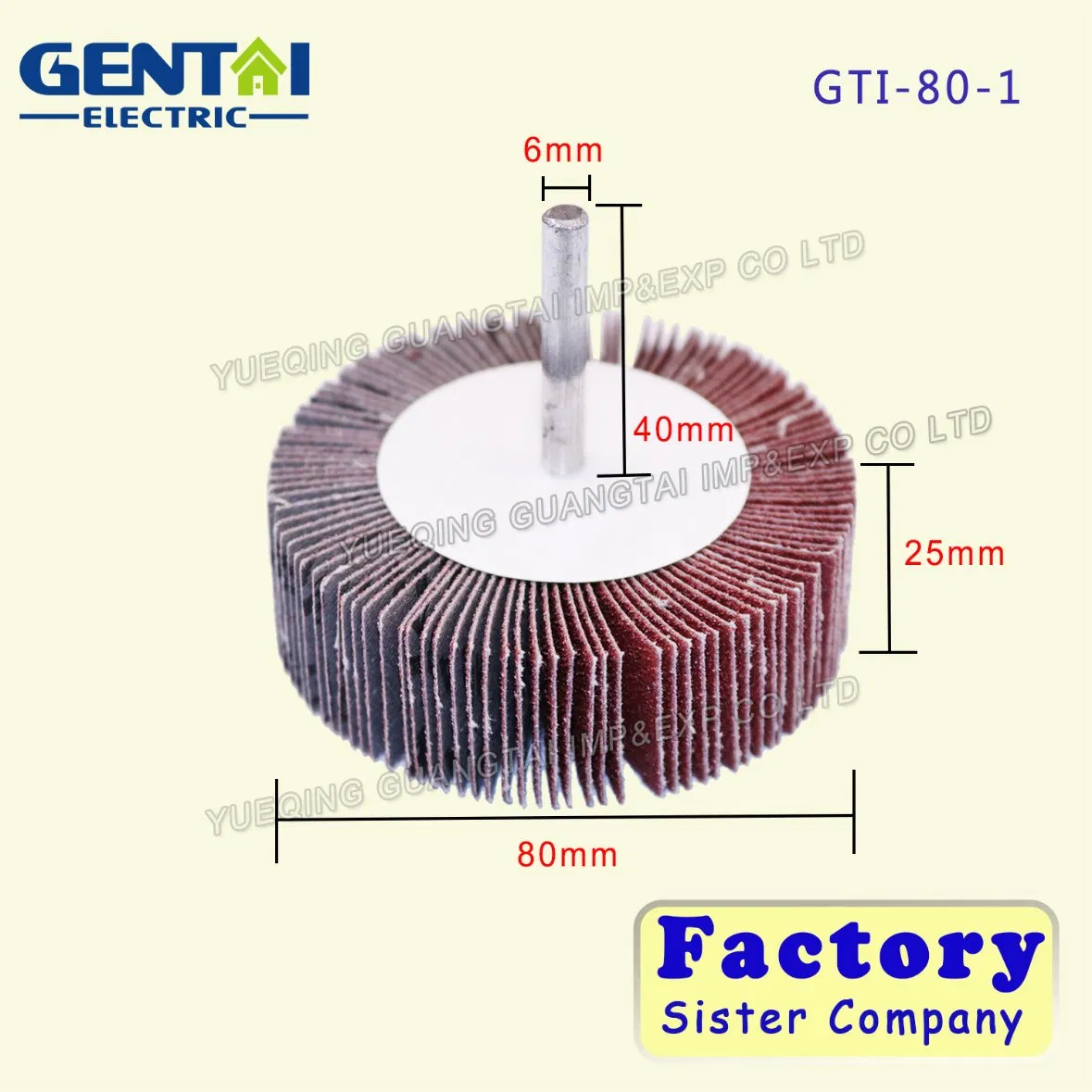 Лепестковый круг 80x25 мм, зерно 60, с валом для металла