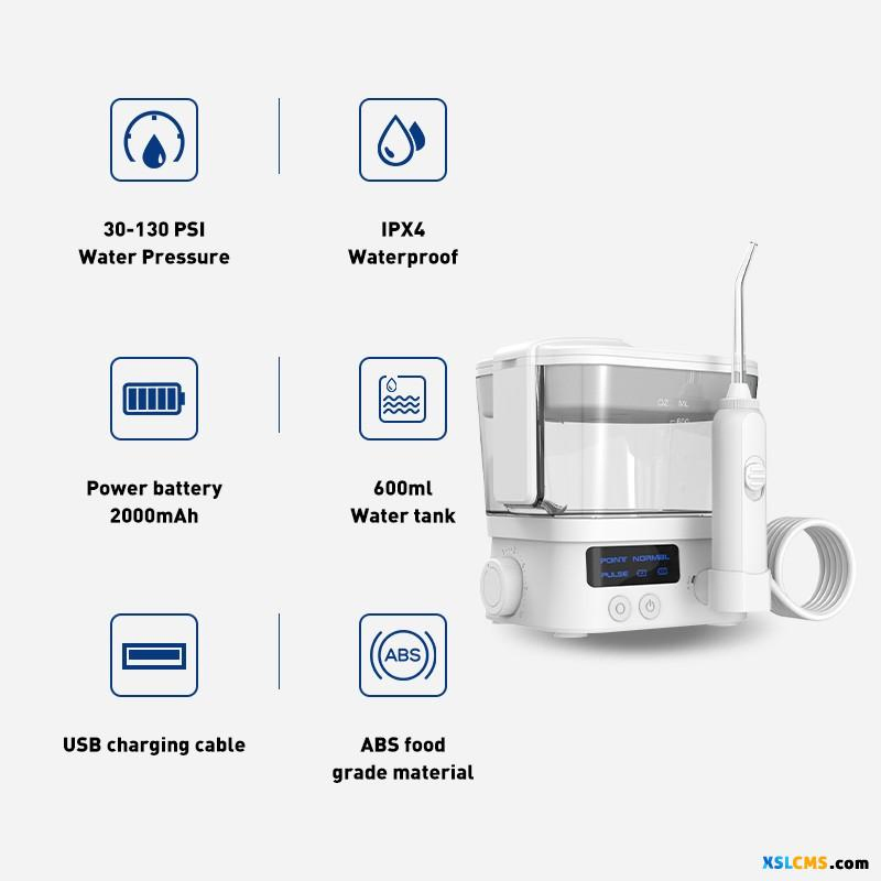 Countertop High Pressure Oral Irrigator Water Flosser for Teeth Care