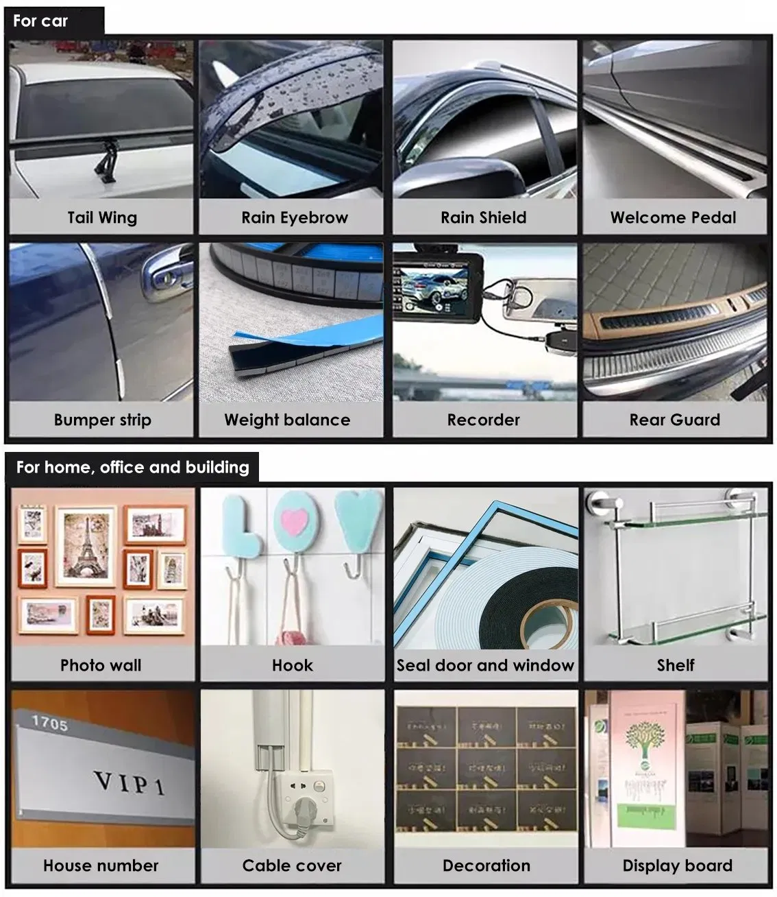 Factory Price White PE Foam Double-Sided Sponge Tape for Fixed PVC Cable Raceways