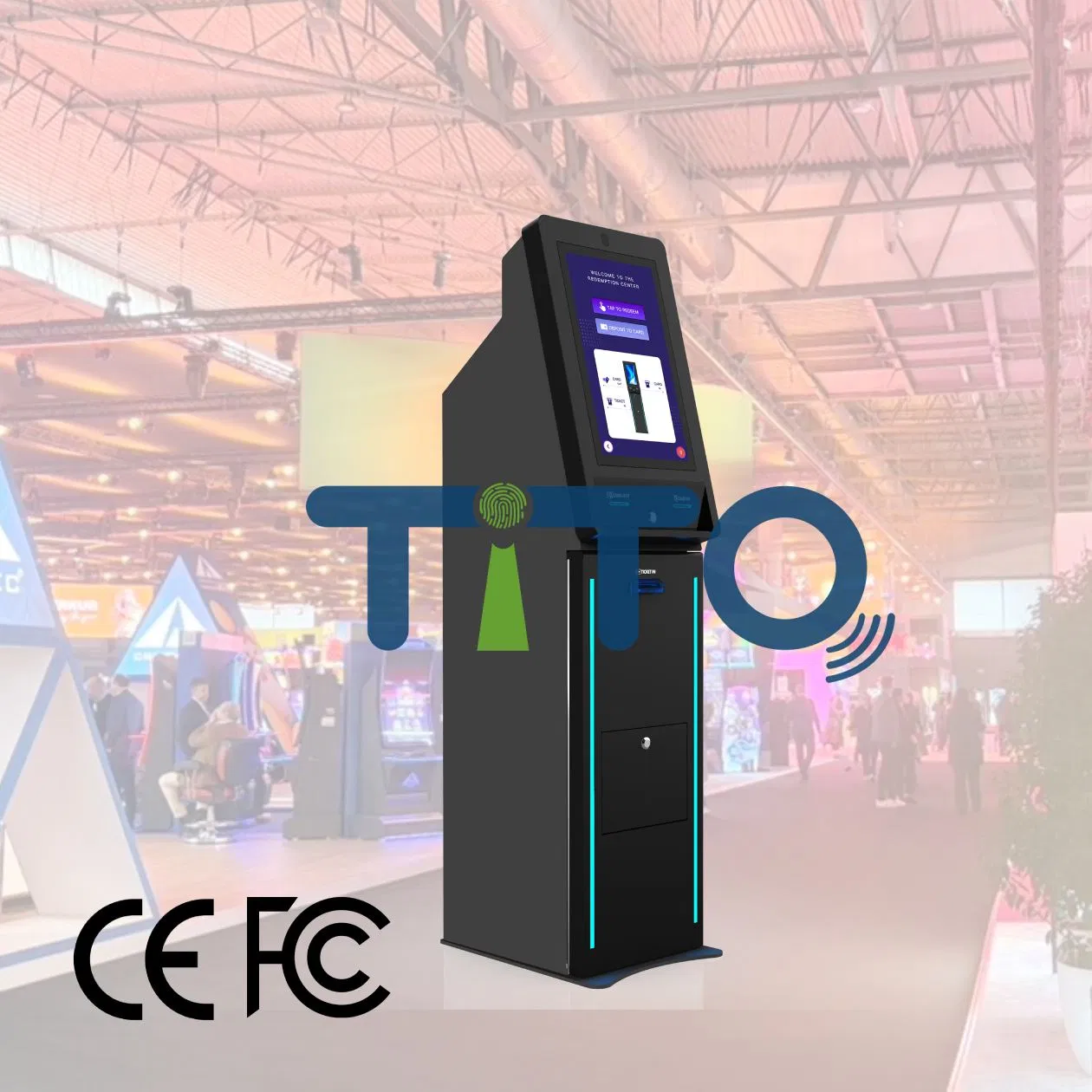 Manufacture Supplier Cash Ticket Redemption Kiosk for Multi-Skill Games Board Machine
